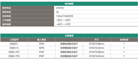 8位输出端子台S083-S083-P