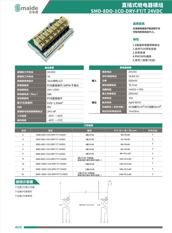 直插式继电器模组