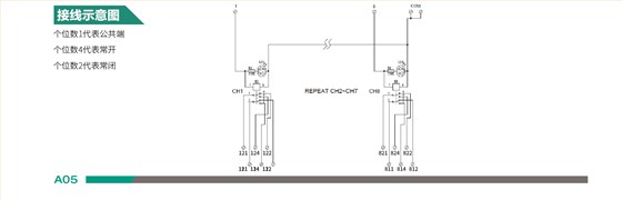 直插式2CO继电器模组接线图