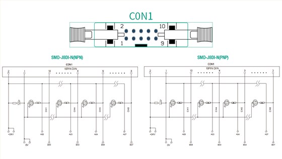 8位独立输入NPN/PNP SMD-J8DI-N/SMD-J8DI-P