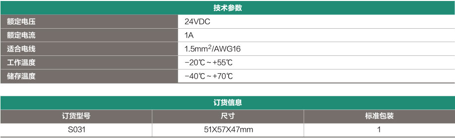 带指示灯8位转换端子台S031